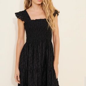 Hill House Ellie Nap Dress Black Midi Sz L